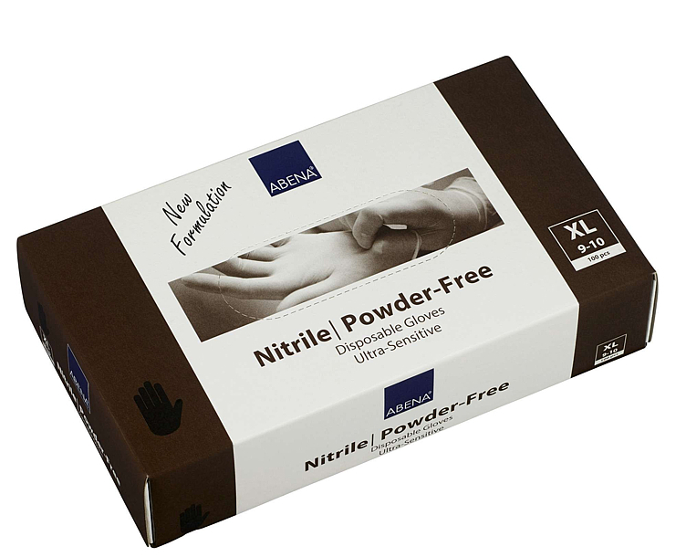 Engangshanske nitril sort xl ultra-sensitive 2.6g   100stk