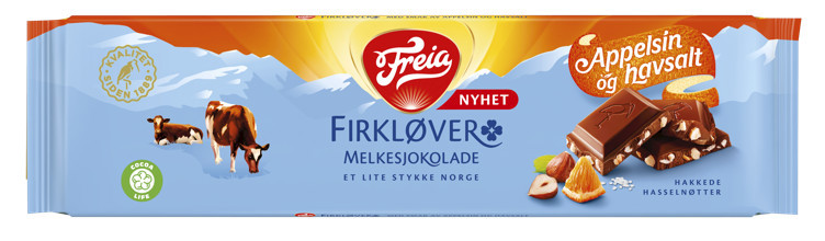 Firkløver med appelsin nøtter og havsalt 200g