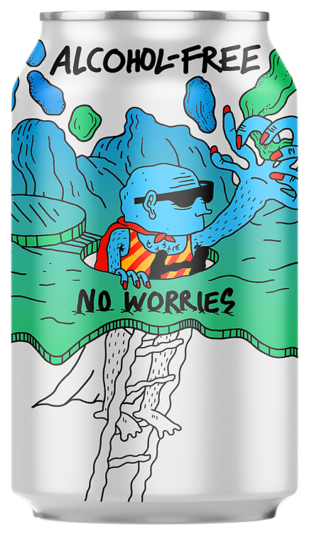 Lervig no worries!!! pale ale   0,5%   24x33cl