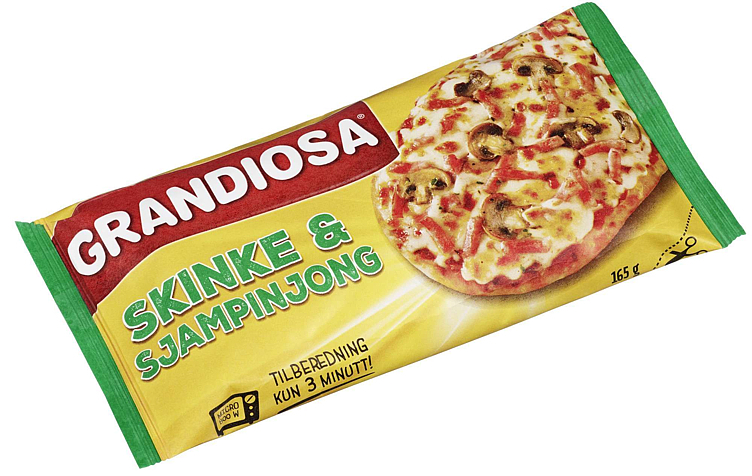 Grandiosa pizzaslice skinke   165g