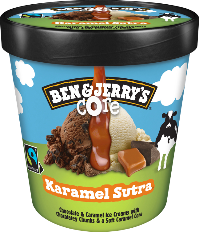 Ben & jerrys core karamel sutra iskrem  465ml