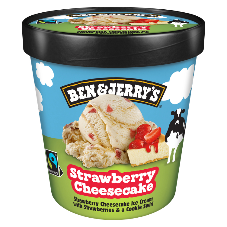 Ben & jerrys strawberry cheese cake iskrem  465ml