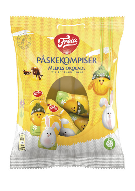 Melkesjokolade påskekompiser pose 120g