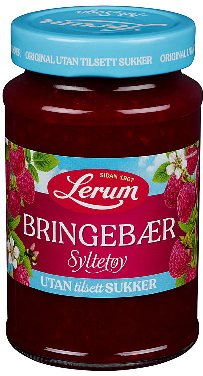 Bringebærsyltetøy original u/ tilsett sukker    435g