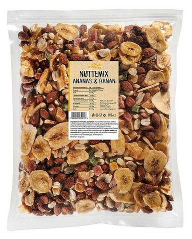 Nøttemix - ananas og banan 1kg
