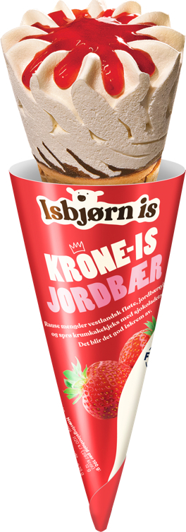 Krone-is jordbær  128ml