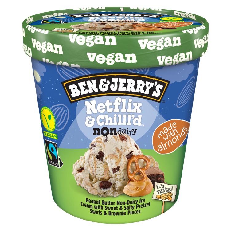 Ben & jerrys non-dairy netflix & chillld iskrem   465ml