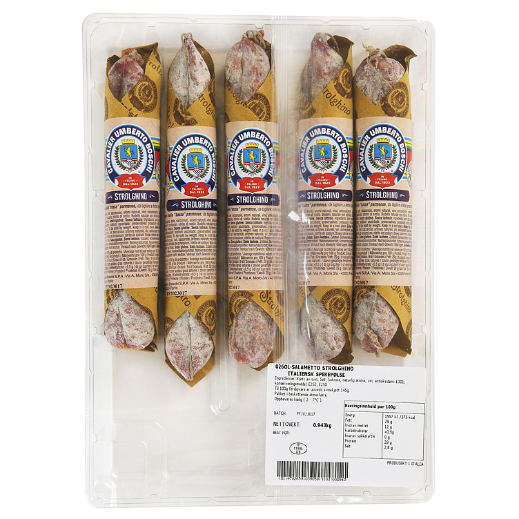 Salametto strolghino 3xca1kg (5xca200g)