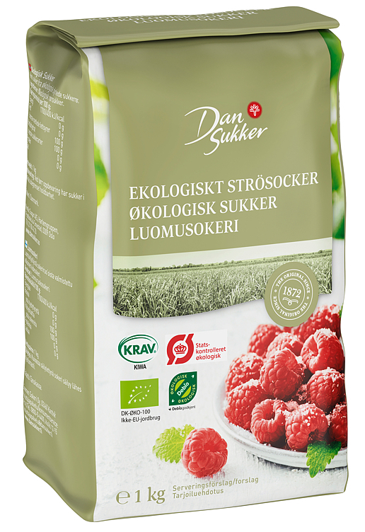 Sukker, hvit økol.  1kg