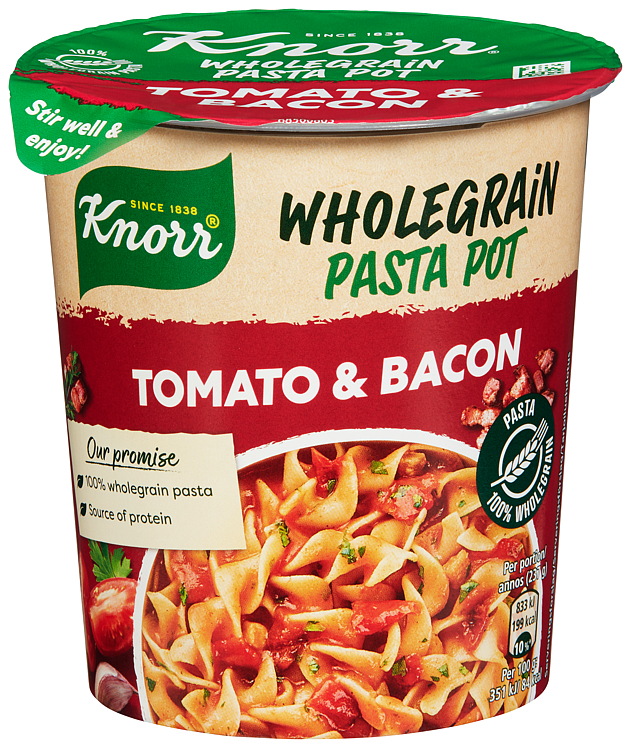 Snack pot wholegrain tomato & bacon  57g