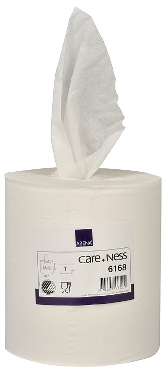 Senterrull u/hylse hvit 100% nyfiber 1-lags 320m  1stk