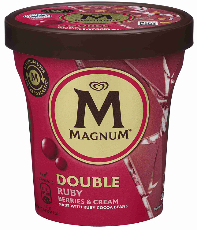 Magnum double gold ruby berries and cream 440ml