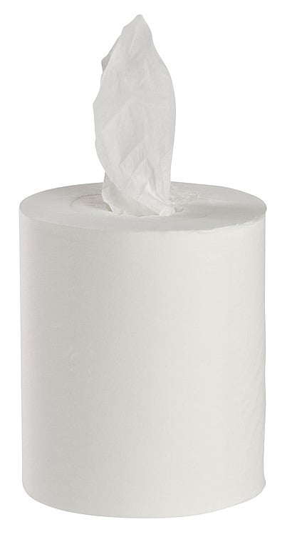 Tørkerull 1-lags, midi 300mx20cm ø18,5cm hvit  1stk