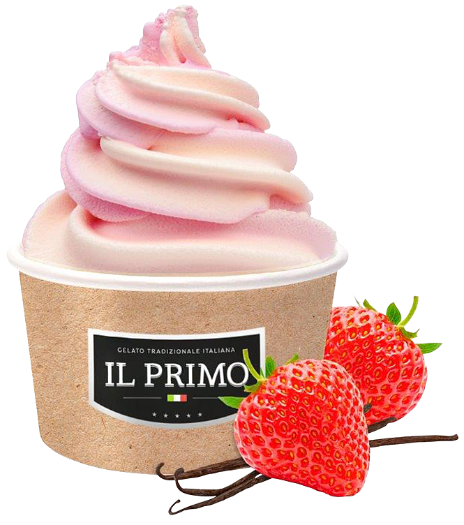 Iskrem jordbær & vanilje  18x120g