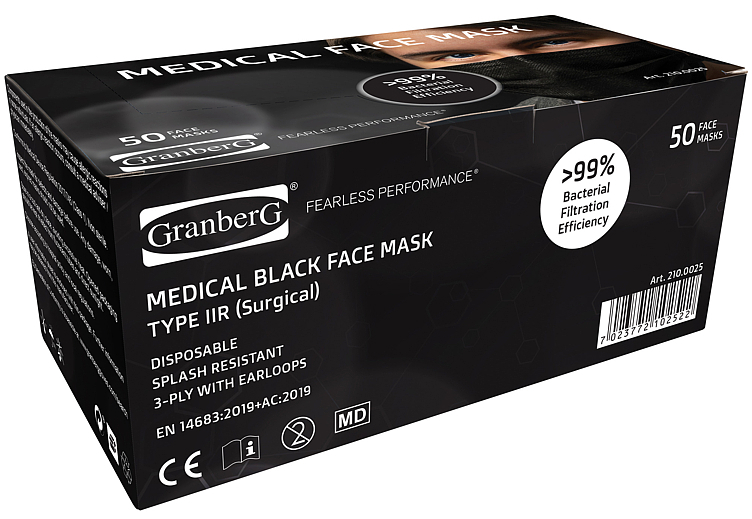 Kirurgisk munnbind ikke-vevd polypropylen type iir  50pk