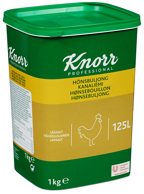 Hønsebuljong lavsalt  1kg  125l