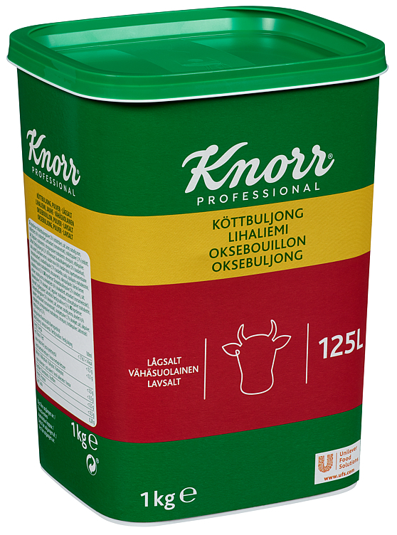 Oksebuljong lavsalt  1kg  125l