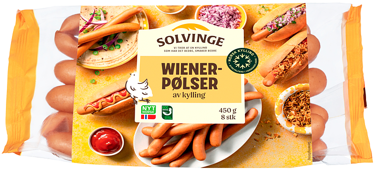 Wienerpølse av kylling  450g