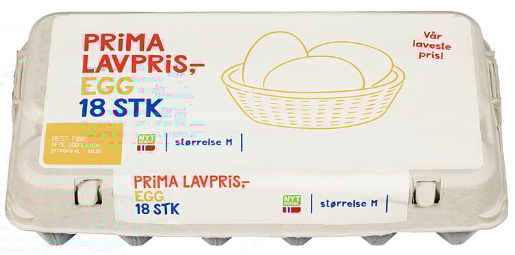 Egg str m   18stk  1,08kg