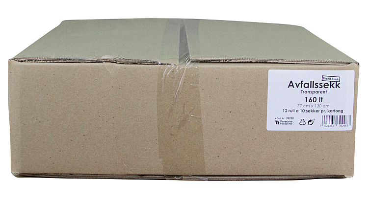Plastsekk transparent sterk 77x130 160l   12rl