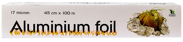Aluminiumsfolie tykk 17 micron 45cm 100m   stk
