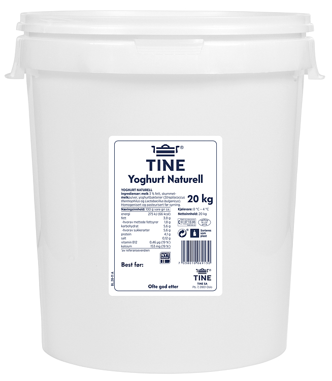 Yoghurt naturell   20kg