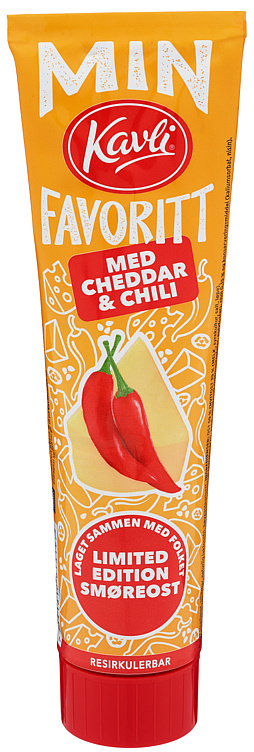 Min kavlifavoritt cheddar & chili ost   175g