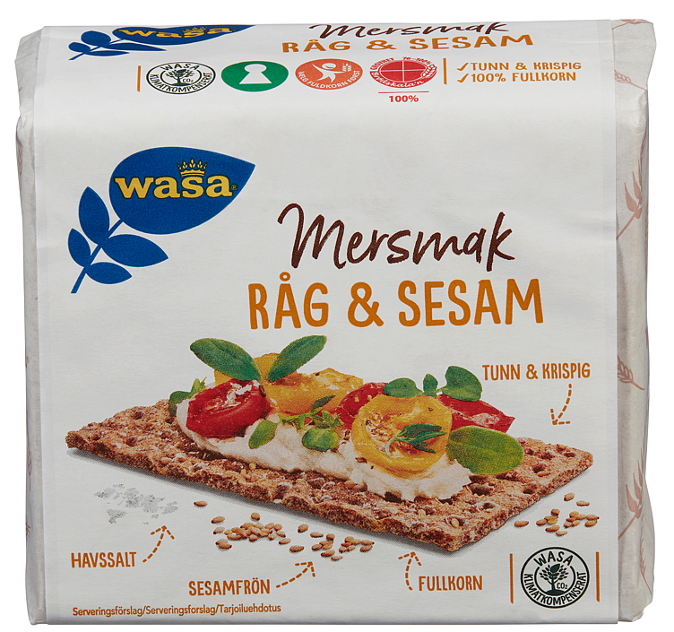 Wasa mersmak rug&sesam  245g