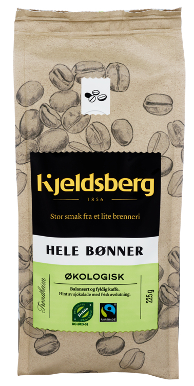 Kaffe hele bønner fair trade økol.   225g