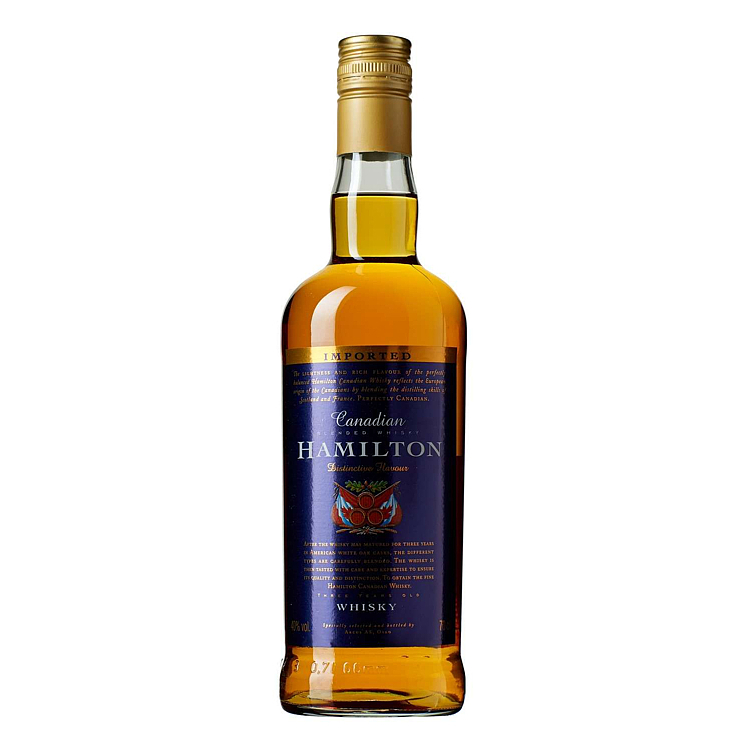 Hamilton canadian whisky  40%  70cl
