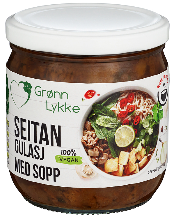 Seitan gulasj m/sopp   350g