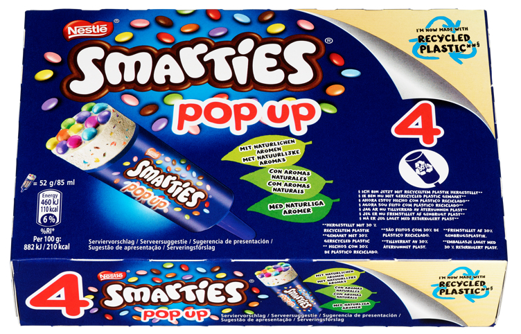 Smarties pop up 4pk   340ml