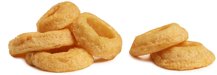 Beer battered thick onion rings  1kg