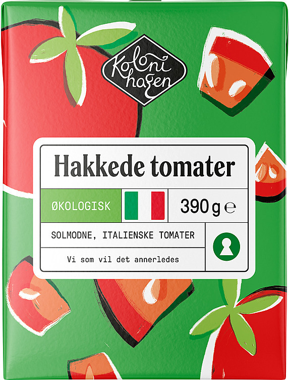 Tomater hakkede økol.   390g