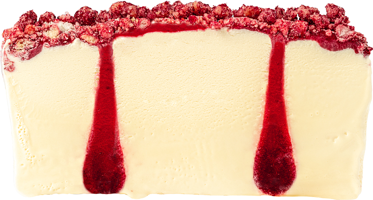 Skåret cherry dance 2stk fløteis med kirsebærsaus 5,4l