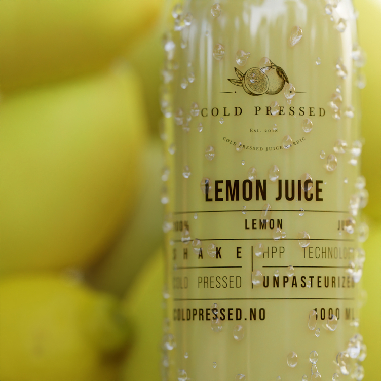 Kaldpresset juice 100% sitron  1l