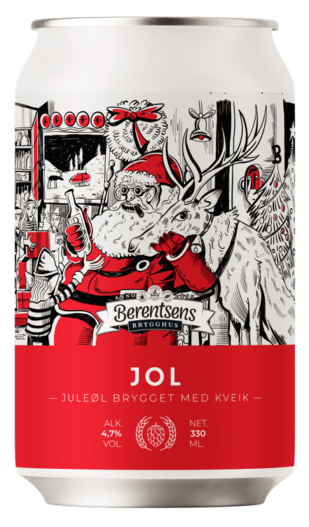 Jol juleøl med kveik  4,7%   24x33cl