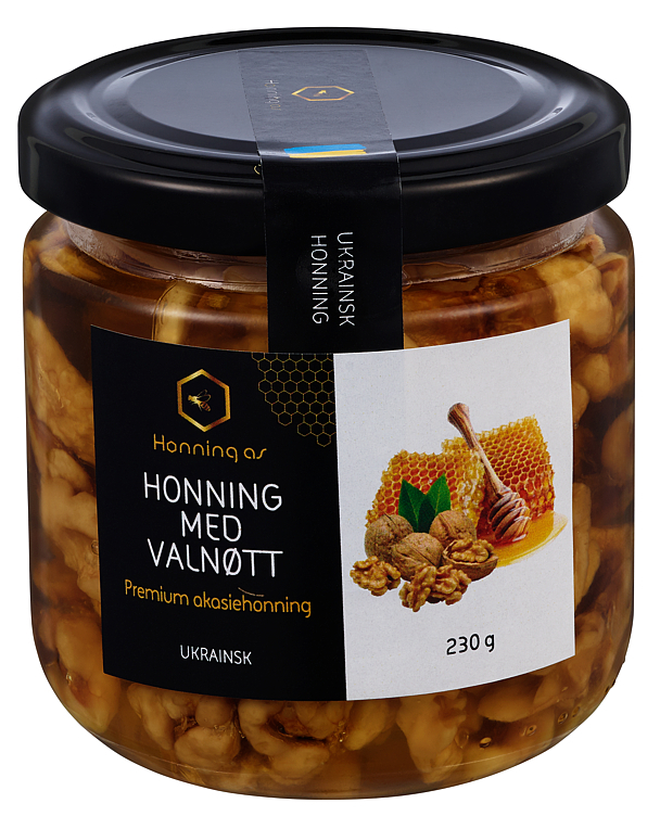 Akasiehonning m/valnøtter økol.  230g