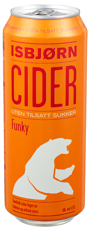 Isbjørn cider funky bx  4,5%  24x50cl