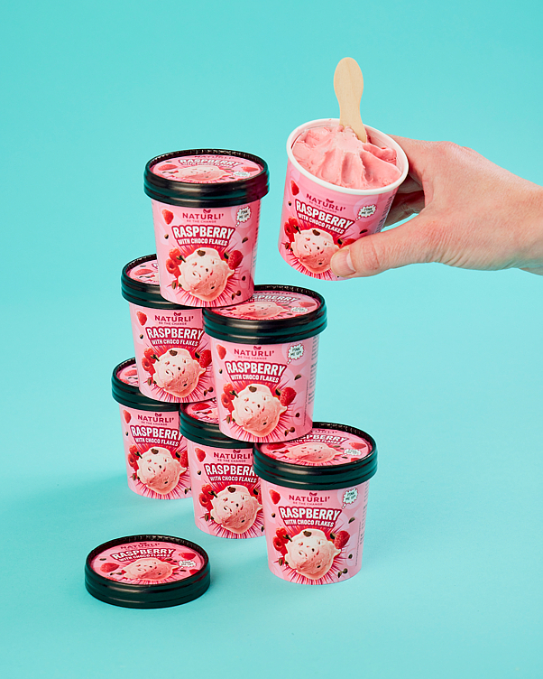 Naturli' rasberry choco flakes  150ml