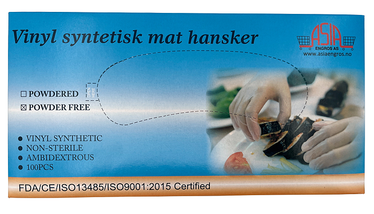 Hanske vinyl x-large   100stk