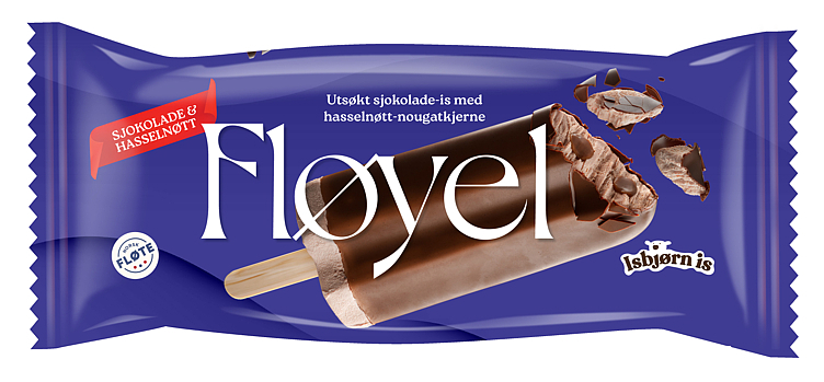 Fløyel hasselnøttnougat is  93g