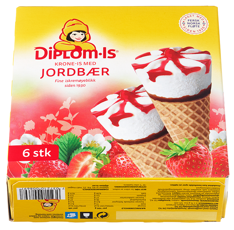 Krone-is jordbær   0,75l