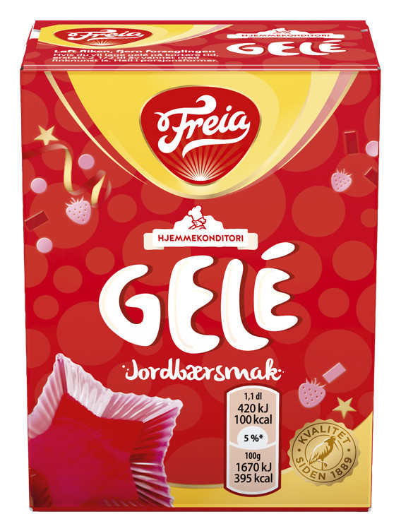 Jordbærgele 125g